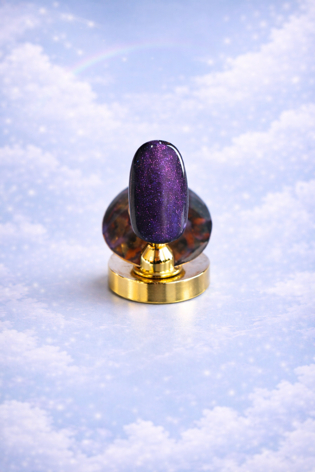 Purple Cat-Eye Press On Nails